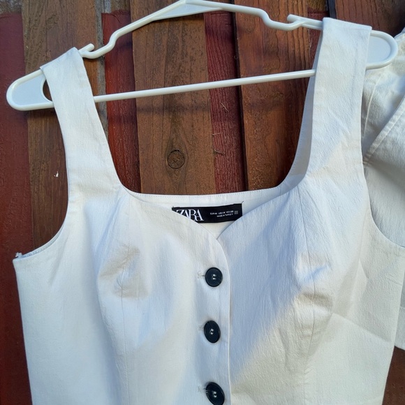 Zara matching set- white, size medium for both - Picture 3 of 4